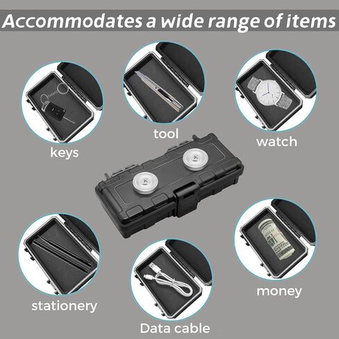 Magnetic Key Holder Under car, Hide-a-Key Box, Waterproof Outdoor Key Hider (Black) -Magnetic Key Box for Under Car Vehicles（5" x 3" x 1.4"） in Saudi Arabia
