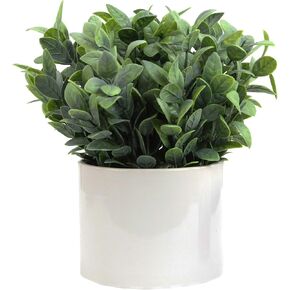 Admired By Nature 10" H Artficial Garden Foliage Greenery Ceramic Potted Plant Spring Indoor Faux Plant décor, Wedding Centerpieces, Tabletop, Home Décor, Office Desk, Kitchen Table Décor