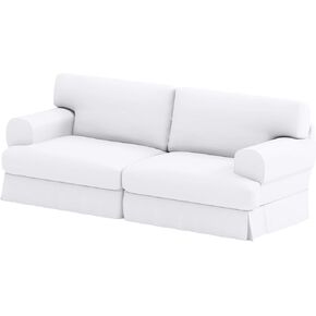 Durabale Dense Cotton Three Seat Hovas Sofa Cover Replacement is Made Compatible for IKEA Hovas 3 Seater Slipcover Only (Hovas White)