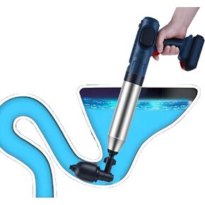 Electric Toilet Plunger, Toilet Clog Remover, Air Drain Blaster, Power Drain Augers, High Air Pressure Efficiently Remove Clogging and Grease From Toilets, Kitchens, Floor Drains (B).