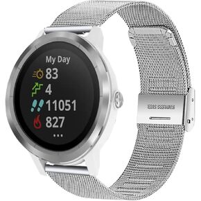 Compatible with Garmin Vivoactive 4S bands 40mm,Vivomove 3S band 39mm,Garmin Venu 2S Bands Fits 18mm Watch Lugs,stainless steel mesh milanese bands for Fossil Venture Gen 4 HR/Gen 3,Women's Gen 5E 42mm