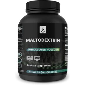PURE ORIGINAL INGREDIENTS Maltodextrin, 3 lb, No Magnesium or Rice Fillers, Unflavored