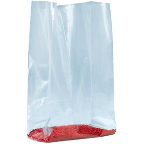 Aviditi 6" x 4" x 12" Gusseted Poly Bags, 1.5 Mil, Clear Open Top with Expandable Sides for Packaging Parts, Food and Supplies, (Case of 1000)