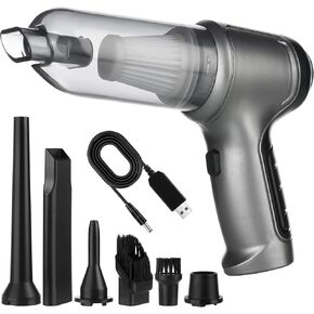 مكنسة كهربائية صغيرة محمولة للسيارة من توموروتيك، 3 في 1 لإزالة الغبار، منفاخ هواء ومضخة يدوية بمحرك بدون فرش 9000PA وTypeC، مكنسة كهربائية محمولة للوحة مفاتيح السيارة قابلة لإعادة الشحن للمنزل والمكتب in Kuwait