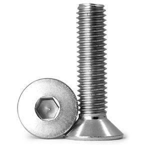15 PCS M8-1.25 x 40mm Flat Head Socket Cap Screws, Stainless Steel A2-70, DIN 7991, Allen Socket Drive,Full Thread, Machine Thread