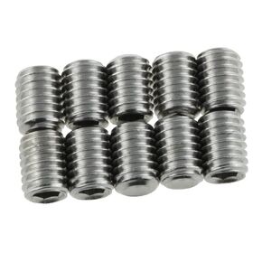 Socket Set Screws LUORNG 10pcs 3/8 in-16 X 1/2 in Flat Point Hexagon Socket Set Screws