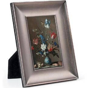إطار صورة Axeman مقاس 4x6، إطارات صور معدنية حديثة مع زجاج مقسى، إطار صورة لعرض الحائط والطاولة، برونزي