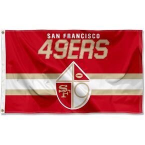 49ers Throwback Vintage Retro 3x5 Banner Flag
