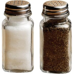 Circleware Yorkshire Salt and Pepper Shakers, 2-Piece Set, Home and Kitchen Utensils, 2.85 oz, Plain