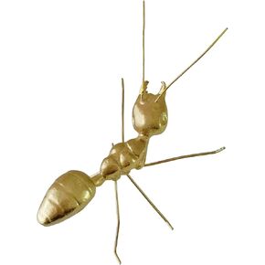 Gold Ant Figurine Home Decor, Solid Metal Ant Centerpiece Decoration, Mini Insect Ornament Animal Desk Figurines for Home Office Desktop