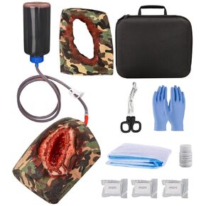 Thigh Laceration Wound Packing Trainer for Bleed Control in Medical Education, First Aid Emergency Practice, and Military Trauma Training