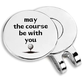 Golf Ball Marker with Magnetic Hat Clip May The Course Be with You Golf Hat Magnetic Clip Golf Accessories Engraved Golfer Golf Lovers Gift for Men