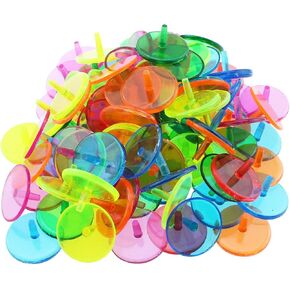 100PCS 24mm/0.94inch Diameter Golf Ball Marker Accessory Multicoloured Plastic Round Clear Golf Ball Position Marker Suitable for Golf Course Grass Lawn Park