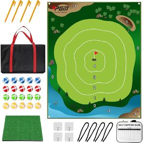 PGM Golf Chipping Game Mat - Golf Mats Practice Indoor Outdoor Games for Adults and Family - Golf Chipping Mat Outdoor Play Equipment Stick Chip Golf Set Backyard -Golf Training Mat Golf Gifts for Men