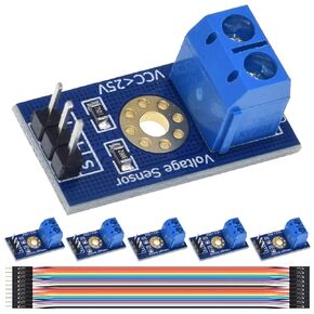 6 Pcs DC 0-25V Voltage Detection Module Voltage Tester Sensor for arduino with Dupont Cable