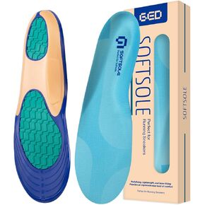 Running Insoles for Women - GED Sports Inserts for Plantar Fasciitis Relief, Arch Support, and Athletics - Orthotic Inserts for Stability and Cushioning, Minimize Foot Fatigue （US 5-5.5）