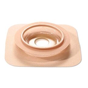 ConvaTec 421040 Natura Durahesive Skin Barrier with Mold to Fit Opening, Hydrocolloid Tape Collar, 2-1/4" Accordion Flange, 7/8" to 1-1/4" Stoma Opening, Tan, Pack of 10