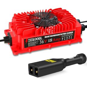 36 Volt Golf Cart Battery Charger for EZGO, 18 Amp Trickle Charge Golf Cart Charger with PFC Support 110-240V,16FT Cable, 4-6 Hours Charge Golf Cart Charger for Lead Acid Battery,AGM,Gel