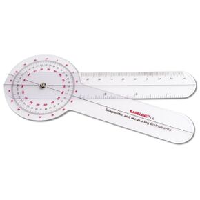 Baseline 12-1001 Plastic 360 Degree ISOM Goniometer, 8" Length