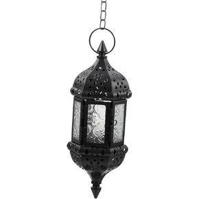 ABOOFAN European Style Wrought Iron Candle Holder Hanging Candle Holder Vintage Candlestick Moroccan Tea Light Vintage Wedding Decor Wedding Decorations Glass Decor Candle Holder Ornament