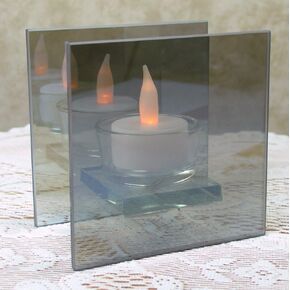Infinity LED Tea Light Candle Holder Mirrored Glass Holder with Flameless Candle Gives The Illusion of Infinity