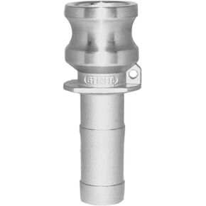 AF Hydro Stainless Steel 316 Cam and Groove Hose Fitting, 1/2" Type E Male Adapter Coupler with Hose Shank, Pressure Rating up to 150 PSI, Easy Connect and Disconnect Low Pressure Camlock