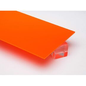 1/8" (0.118") Solid Orange Acrylic Opaque Plexiglass Sheet 12"x12" Cast 3mm Thick Nominal Size AZM