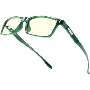 GUNNAR - Vertex Premium Gaming and Computer Glasses - Blocks 65% Blue Light - Clear Tint, Moss