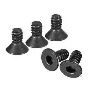 uxcell #10-24x1/2 Flat Head Socket Cap Screws, 10.9 Grade Carbon Steel Hex Socket Countersunk Flat Head Screw Bolts Machine Screws Fasteners, Fully Threaded, Black Oxide, 20Pcs