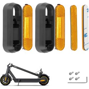 ulip Scooter Rear Side Wheel Cover Reflective Strip Scooter Wheel Hubs Cap Compatible for Segway Ninebot Max G30 Electric Scooter