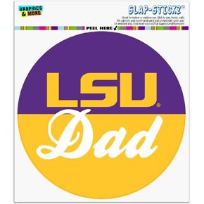 LSU Dad Automotive Car Window Locker Circle Bumper Sticker