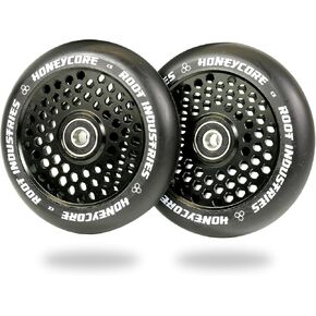 Honeycore Wheels 110mm - 120mm Pro Scooter Wheels Pair - Fits Most Setups - 24mm x 110mm - 120mm - Bearings Installed - 90 Day Warranty - Scooter Wheels