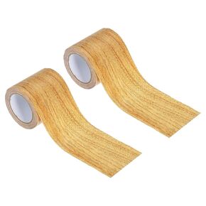 PATIKIL Wood Grain Repair Tape 2.2" X30', Self Adhesive Realistic Textured Repair Tape Patch for Floor Door Table Cabinets Desk, Natural Oak