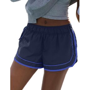 Quick Dry Athletic Running Shorts for Womens Activewear Workout Sporty Gym Short with Zipper Pockets