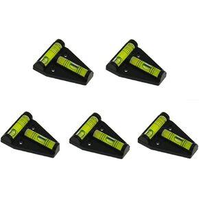Multi-purpose T type black bidirectional triangle horizontal bubble, with base mounting hole level bubble, can be used for woodworking, machinery, instrument, tripod and other equipment.（5pack）