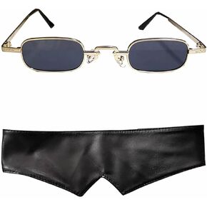 Gojo Satoru Glasses With Blindfold Anime Black Round Sunglasses Eye Patches Props Gojo Cosplay Costume Accessory