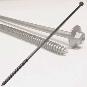 12" - Galvanized Timber Tie - Hex Head Structural Screw - Great for outdoor landscape use - Coarse thread for secure hold - Rust resistant screw - Heavy duty 3/16" for extra hold (25)