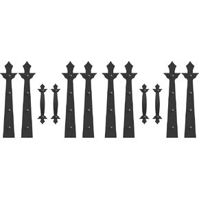 GoldenGecko 2 car Garage Door Magnetic Decorative Hardware/Garage Door Accents Magnetic/Garage Door Decorations Magnetic/Garage Magnetic Hinges & Handles(12pcs Black)
