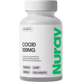 COQ10 100mg and Vitamin E Chewable Tablets - Quick Dissolving Orange Flavored Energy Supplements - Supports Heart Health & Liver Function - 60 Count, Vegetarian, Gluten Free