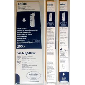 Welch Allyn Thermoscan PRO 6000 Ear Thermometer Probe Covers 200/BX