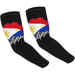 Philippines Flag Sun Protection Arm Sleeves Men Women Filipino Sun and Star Sports Cooling Sleeves for Running Cycling