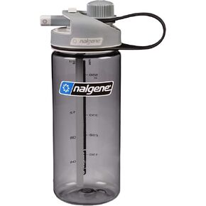 Nalgene Sustain Tritan BPA-Free MultiDrink Water Bottle Made with Material Derived from 50% Plastic Waste, 20 OZ, Gray