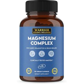 Magnesium Complex -Triple Blend 100% Chelated Mag Supplement-Magtein Magnesium L-Threonate for Memory & Brain Health -Glycinate, Sleep Well-Taurate- Relaxation