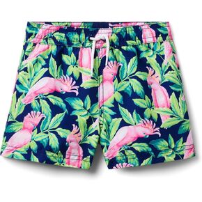 Janie and Jack Boys Bird Print Swim Short (Toddler/Little Big Kid)