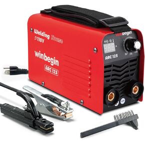 Actual 125A 110V Stick Welder, 1/8" rod 125A heavy duty 100% welding machine super Mini arc welder,generator friendly Digital Display 6013 7018 6010 6011works