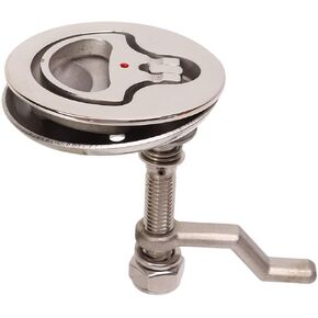 Boat Cam Latch, 316 Stainless Steel Marine Flush Lift Pull, Polished Adjustable Hatch Pull With Back Plate for Marine Ship