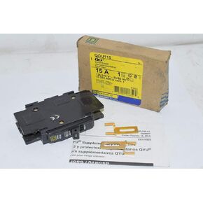 Square D QOU115; CB SP 120V 15A, Black