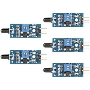 5 Pcs IR Infrared Flame Sensor Module Detector Smartsense for Arduino 3.3V-5V Wide Voltage LM393 60 Degrees