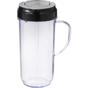 Magic Bullet 22 Ounce Travel Mug with Flip Top Lid, Black