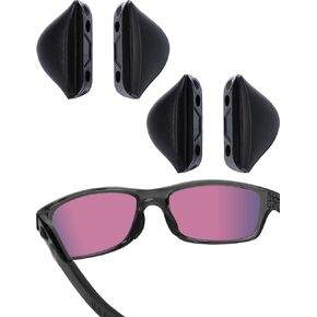 2 Pair Replacement Nose Piece Nose Pads for Oakley Crosslink/Crosslink Sweep Pitch OX8030/Turbine Rotor/Fives Squared/Drop Point Sunglasses - Black